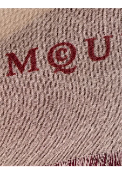 Foulard In Cashmere Sfumato Ocra/Rosso ALEXANDER MCQUEEN | 814421-3201Q7774